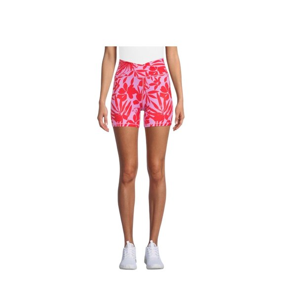 Avia Pants - Avia Cross Waist 5"' Bike Shorts Pink Size XL (16-18) Workout Gym Yoga Casual